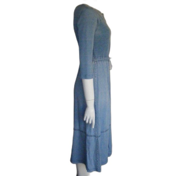 Hannah & Tina Dress Set, M, Vintage, Blue, Thermal/Chambray, Matching, Vest - Picture 11 of 13